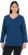 Ulla Popken Back To Basics V-Neck Relaxed Fit Cotton Tee Dark Blue - Majice - 