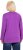 Ulla Popken Back To Basics V-Neck Relaxed Fit Cotton Tee Purple - Majice - 