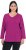 Ulla Popken Back To Basics V-Neck Relaxed Fit Cotton Tee Berry - Majice - 