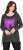 Ulla Popken Tie Hem Long Sleeve Graphic Tee Charcoal Grey Melange - Tiskana majica za žene - 