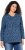 Ulla Popken Geometric Print 3/4 Sleeve Pleated Tee Navy Blue - Tiskana majica za žene - 