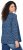 Ulla Popken Geometric Print 3/4 Sleeve Pleated Tee Navy Blue - Tiskana majica za žene - 