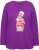 Ulla Popken Christmas Squirrel Long Sleeve Graphic Tee Dark Purple - Tiskana majica za žene - 