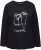 Ulla Popken Metallic Graphic Holiday Tee Black - Tiskana majica za žene - 