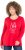 Ulla Popken Metallic Graphic Holiday Tee Salsa Red - Tiskana majica za žene - 