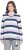 Ulla Popken Striped Knotted Hem Long Sleeve Tee Lavender - Tiskana majica za žene - 