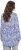 Ulla Popken Allover Printed Pleated Long Sleeve Tee Dark Blue - Tiskana majica za žene - 