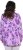 Ulla Popken Allover Printed Pleated Long Sleeve Tee Lavender - Tiskana majica za žene - 