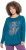 Ulla Popken Inverted Seam Long Sleeve Graphic Tee Teal - Tiskana majica za žene - 