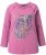 Ulla Popken Inverted Seam Long Sleeve Graphic Tee Dark Rose - Tiskana majica za žene - 