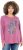 Ulla Popken Inverted Seam Long Sleeve Graphic Tee Dark Rose - Tiskana majica za žene - 