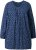 Ulla Popken Pleated Confetti Print Long Sleeve Tee Ink Blue - Tiskana majica za žene - 