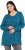 Ulla Popken Pleated Confetti Print Long Sleeve Tee Teal - Tiskana majica za žene - 