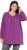 Ulla Popken Pleated Confetti Print Long Sleeve Tee Light Plum - Tiskana majica za žene - 