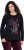 Ulla Popken Motivational Graphic Long Sleeve Tee Black - Tiskana majica za žene - 