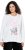 Ulla Popken Motivational Graphic Long Sleeve Tee Off-White - Tiskana majica za žene - 