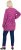 Ulla Popken Pleated Long Sleeve Floral Knit Tunic Summer Berry - Tiskana majica za žene - 