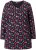 Ulla Popken Peppermint Tree V-Neck Holiday Cotton Long Sleeve Knit Tunic Black - Tiskana majica za žene - 