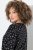Ulla Popken Allover Printed Long Sleeve Tee Black - Tiskana majica za žene - Ženske majice s printom