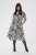 Kaffe Curve Alia Shirt Dress Black Chalk Animal - Midi haljine - 