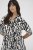 Kaffe Curve Alia Shirt Dress Black Chalk Animal - Midi haljine - 