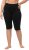 Ulla Popken Stretch Knit Bike Shorts Black - Traperice & Hlače u Velikim Veličinama – Plus Size - 