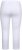 Ulla Popken Basic Stretch Knit Capris White - Traperice & Hlače u Velikim Veličinama – Plus Size - 