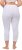 Ulla Popken Basic Stretch Knit Capris White - Traperice & Hlače u Velikim Veličinama – Plus Size - 