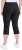 Ulla Popken Bengaline Elastic Waist Stretch Capri Pants Black - Traperice & Hlače u Velikim Veličinama – Plus Size - 