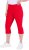 Ulla Popken Bengaline Elastic Waist Stretch Capri Pants Red - Traperice & Hlače u Velikim Veličinama – Plus Size - 