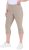 Ulla Popken Bengaline Elastic Waist Stretch Capri Pants Orange - Traperice & Hlače u Velikim Veličinama – Plus Size - 