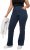 Ulla Popken Wide Leg Elastic Waist Mary Fit Marlene Stretch Jeans Denim Blue - Traperice & Hlače u Velikim Veličinama – Plus Size - 