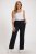 Ulla Popken Drawstring Elastic Waist Mary Fit Linen Pants Black - Traperice & Hlače u Velikim Veličinama – Plus Size - 