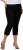 Ulla Popken Mony Stretch Capri Pants Black - Traperice & Hlače u Velikim Veličinama – Plus Size - 