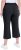 Ulla Popken Cool Linen Elastic Waist Capri Pants Black - Traperice & Hlače u Velikim Veličinama – Plus Size - 