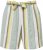 Ulla Popken Striped Wide Leg Elastic Waistband Shorts White - Traperice & Hlače u Velikim Veličinama – Plus Size - 
