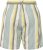 Ulla Popken Striped Wide Leg Elastic Waistband Shorts White - Traperice & Hlače u Velikim Veličinama – Plus Size - 
