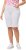 Ulla Popken Frayed Hemline Elastic Waistband Bermuda Shorts Snow White - Traperice & Hlače u Velikim Veličinama – Plus Size - 
