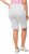 Ulla Popken Frayed Hemline Elastic Waistband Bermuda Shorts Snow White - Traperice & Hlače u Velikim Veličinama – Plus Size - 