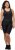 Ulla Popken Padded Cycling Zip Front Bodysuit Black - Traperice & Hlače u Velikim Veličinama – Plus Size - 