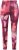 Ulla Popken Abstract Print Ski Leggings Red - Traperice & Hlače u Velikim Veličinama – Plus Size - 