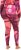 Ulla Popken Abstract Print Ski Leggings Red - Traperice & Hlače u Velikim Veličinama – Plus Size - 