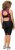 Ulla Popken Functional Padded Zip Front Cycling Leotard Black - Traperice & Hlače u Velikim Veličinama – Plus Size - 
