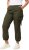 Ulla Popken Elastic Waist Cargo Pants Olives Grey - Traperice & Hlače u Velikim Veličinama – Plus Size - 