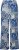Ulla Popken Paisley Straight Leg Pull On Pants Blue - Traperice & Hlače u Velikim Veličinama – Plus Size - 