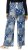 Ulla Popken Paisley Straight Leg Pull On Pants Blue - Traperice & Hlače u Velikim Veličinama – Plus Size - 