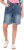 Ulla Popken Palm Print Denim Bermuda Shorts Blue Denim - Traperice & Hlače u Velikim Veličinama – Plus Size - 