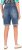 Ulla Popken Palm Print Denim Bermuda Shorts Blue Denim - Traperice & Hlače u Velikim Veličinama – Plus Size - 