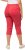 Ulla Popken Stretch Fit Raw Hem Capris Dark Coral - Traperice & Hlače u Velikim Veličinama – Plus Size - 