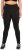 Ulla Popken Straight Leg Quick Drying Leggings Black - Traperice & Hlače u Velikim Veličinama – Plus Size - 
